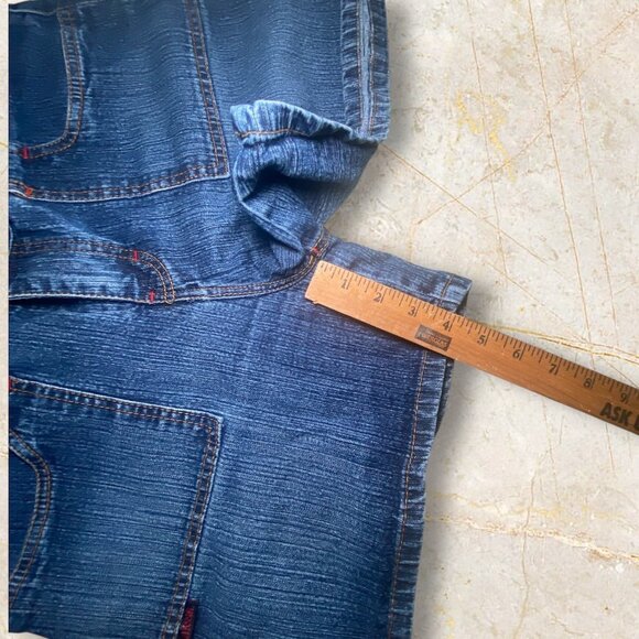 U.S. Polo Assn. Girls Denim Shorts Size 13/14 With Pockets & Contrast Stitching - Picture 5 of 6